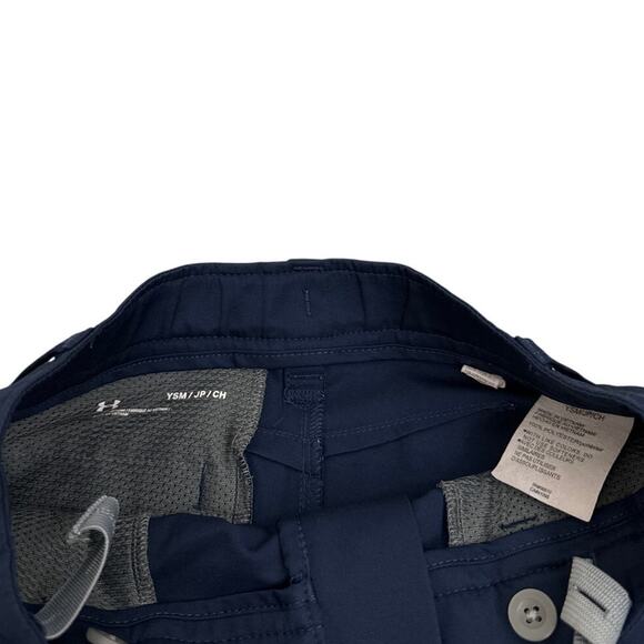 Under Armour Adjustable Waistband Navy Blue Performance Shorts Size Youth Small - Picture 3 of 3